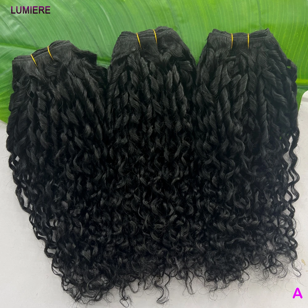 Burmesische Pixie Curly Bundles Unbehandeltes Jungfrauenhaar 3/4 Bundle-Deal Tiefe Afro-Locken Echthaar-Extensions Großhandel – Detail 3