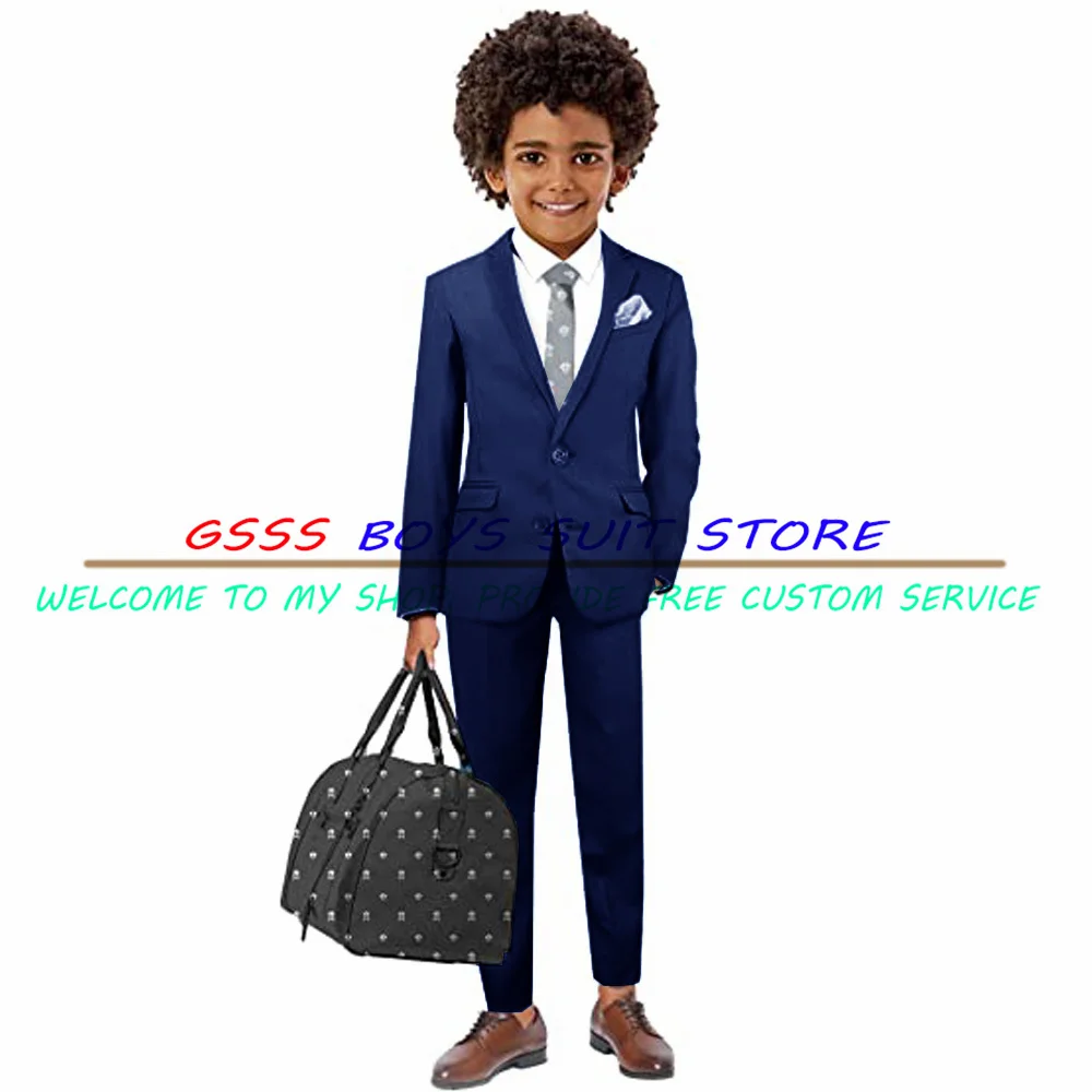 Boys Slim Fit Suits Casual Wear Thin Children Groomsman Teenager Host  Performance Clothes Kids Plaid Blue Genty Party Full Dress - Suits &  Blazers - AliExpress