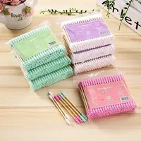 100pcs Pack Double Head Cotton Swab Women Makeup Cotton Buds Tip For Medical Wood Sticks Nose Ears Cleaning Health Care Tools 2