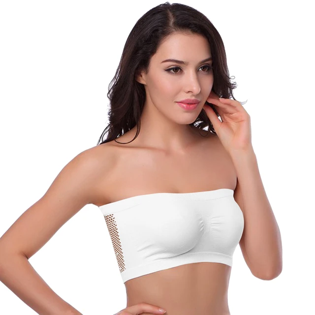 Women's Cotton Underwear Tube Top Teen Girls Invisible Strapless