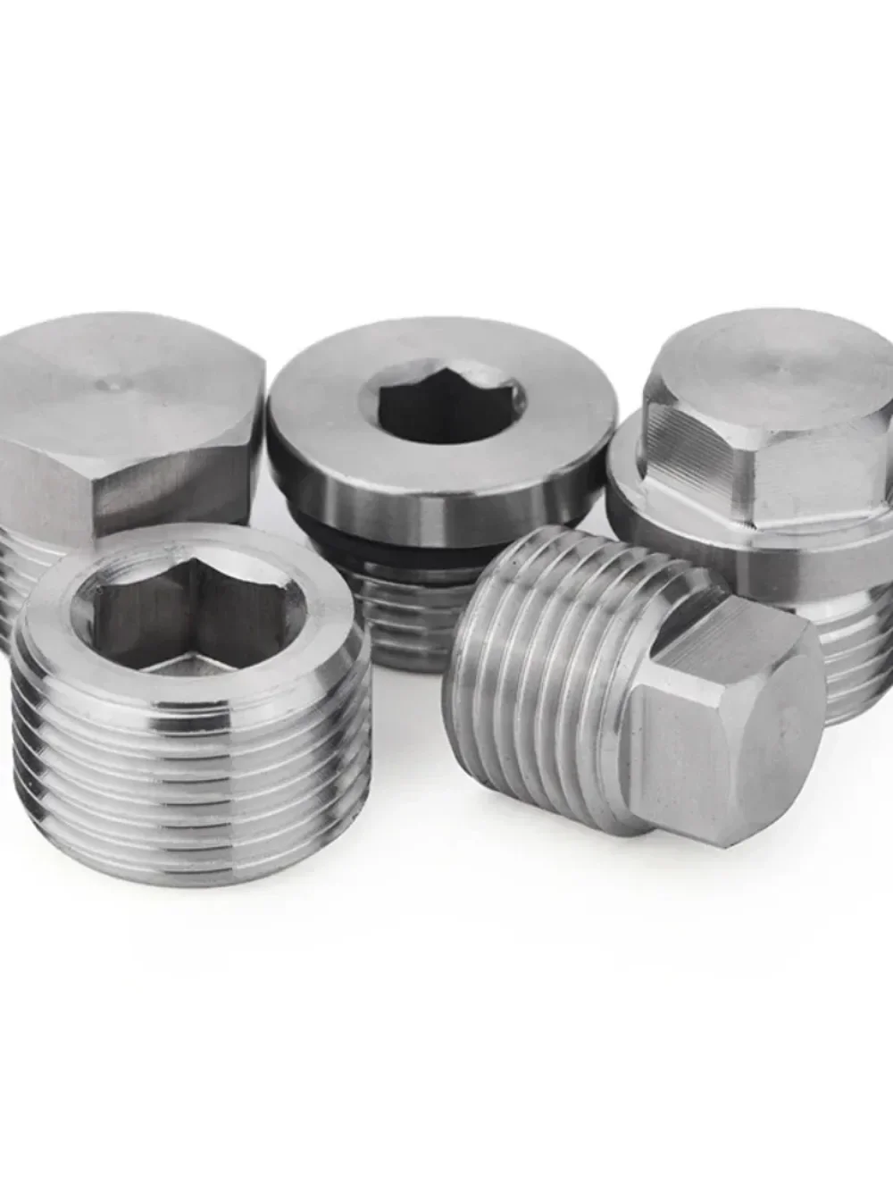 High Pressure 1/8"-1.5" BSP NPT Male Countersunk Flange Hex Square End Plug Cap 304 Stainless Steel Pipe Fitting pipe fitting hose pipe fitting