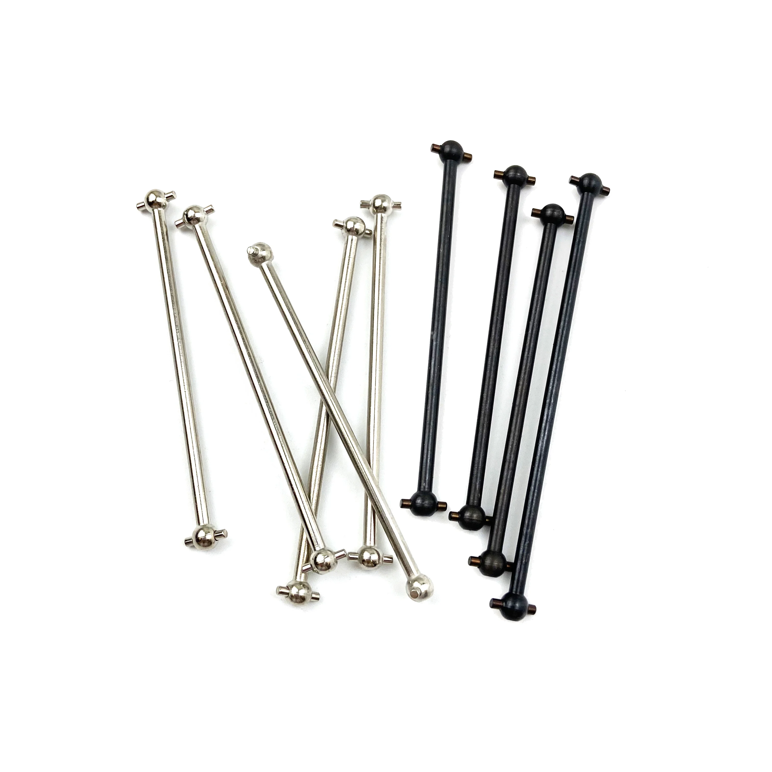 2-teiliges Universal-Stahl-Antriebswellen-Set für 1/10 RC-Car, verschiedene Größen, optional (61–100 mm), hochfeste Dogbone-Achse für HSP und andere