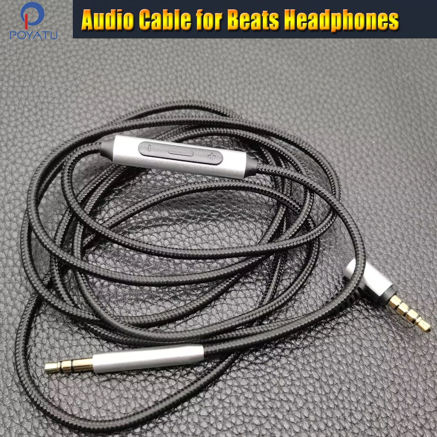 Mic Cable for Beats Studio & Solo Pro / 3 / 4 / 2/ Mixr / Pro Headphone Audio Cables Aux Wire Universal Microphone Remote Cord