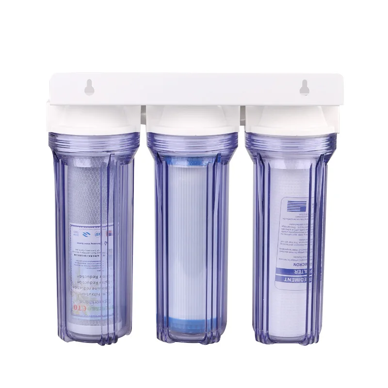Kitchen 10-inch Three-stage Filter Household Kitchen Water Purifier Tap Water Thickened Explosion-proof Front Filter Bottle