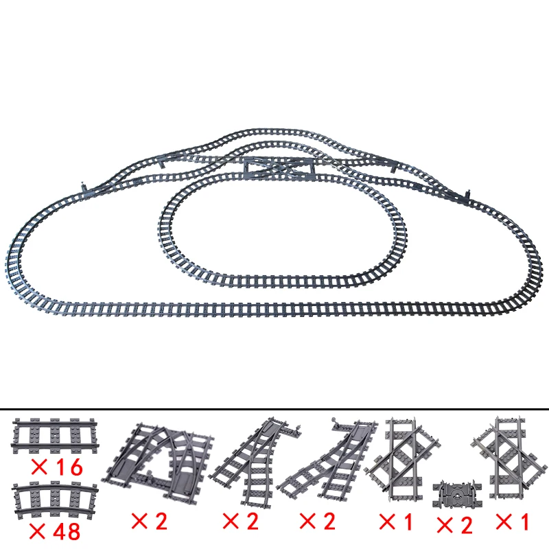 High-Tech Creative City Train Station Building Blocks Toy Set