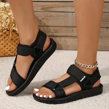 Women's Sandals New Open-toe Soft Bottom Sports Beach Shoes Summer Fashion and Non-slip Solid Color Ladies Sandals Women Shoes 1