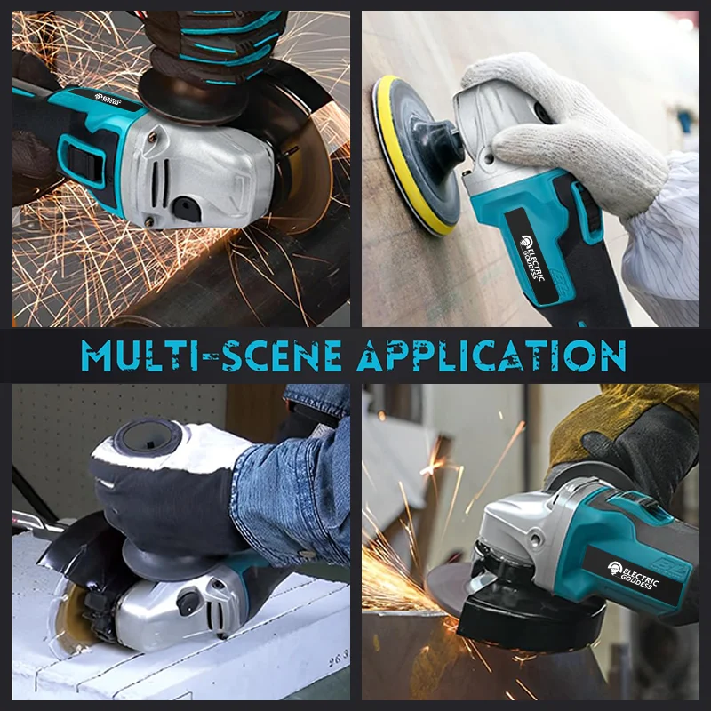 Electric Goddess 125/100mm DGA404 variable speed brushless electric Angle grinder Woodworking power tools For Makita 18V Battery 3