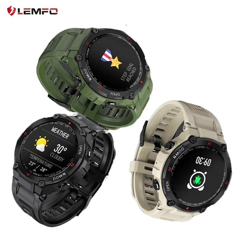 

Смарт-часы LEMFO K22 мужские с поддержкой Bluetooth и Пульсометром