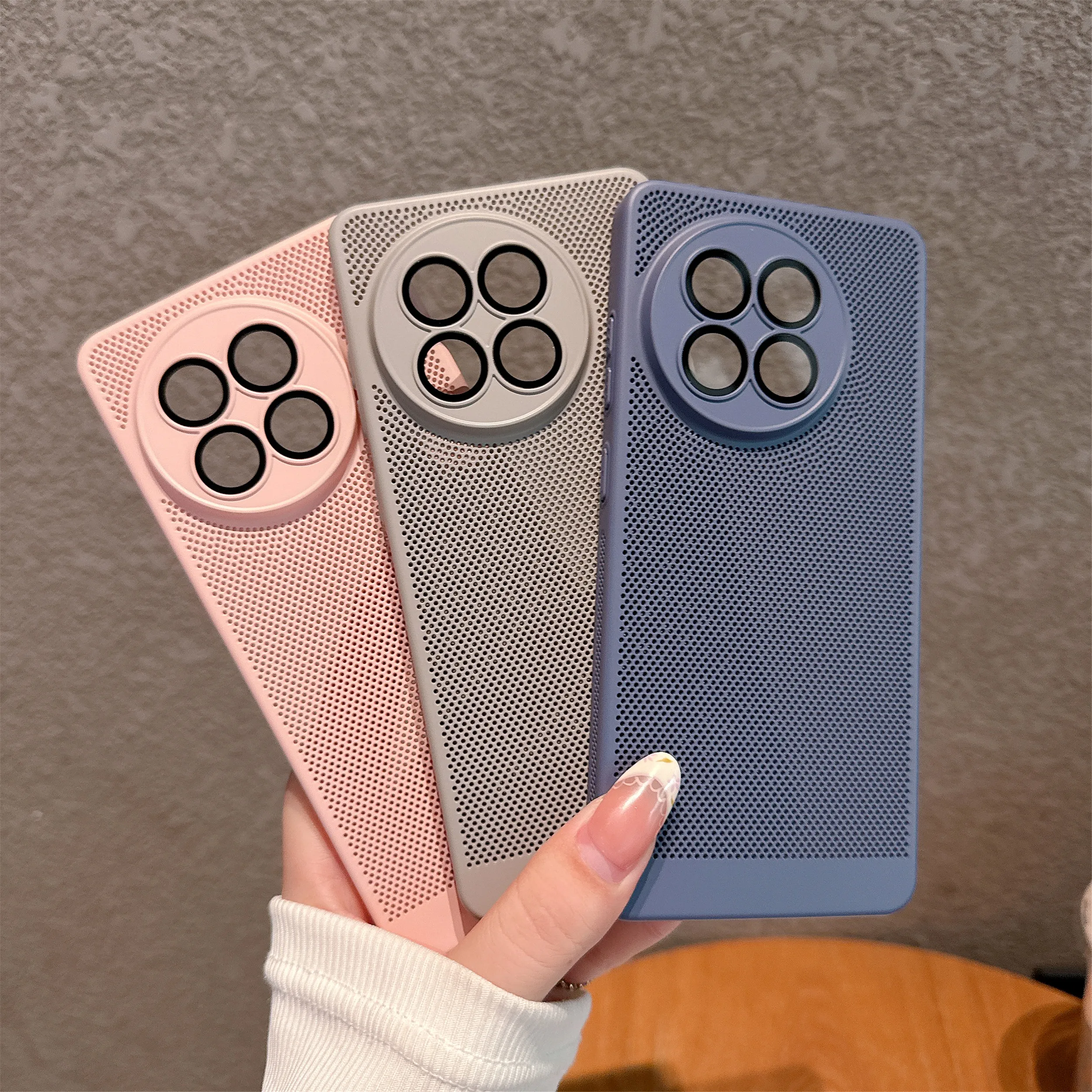 Breathable Honeycomb Mesh Shockproof Case with Glass Lens Protection