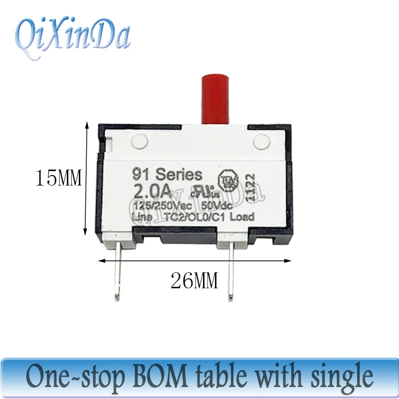 kuoyuh 91 series circuit breaker 0.5A 0.75A 1A 1.25A 1.5A 1.75A 2A 2.5A 3A manual reset thermal overload protector