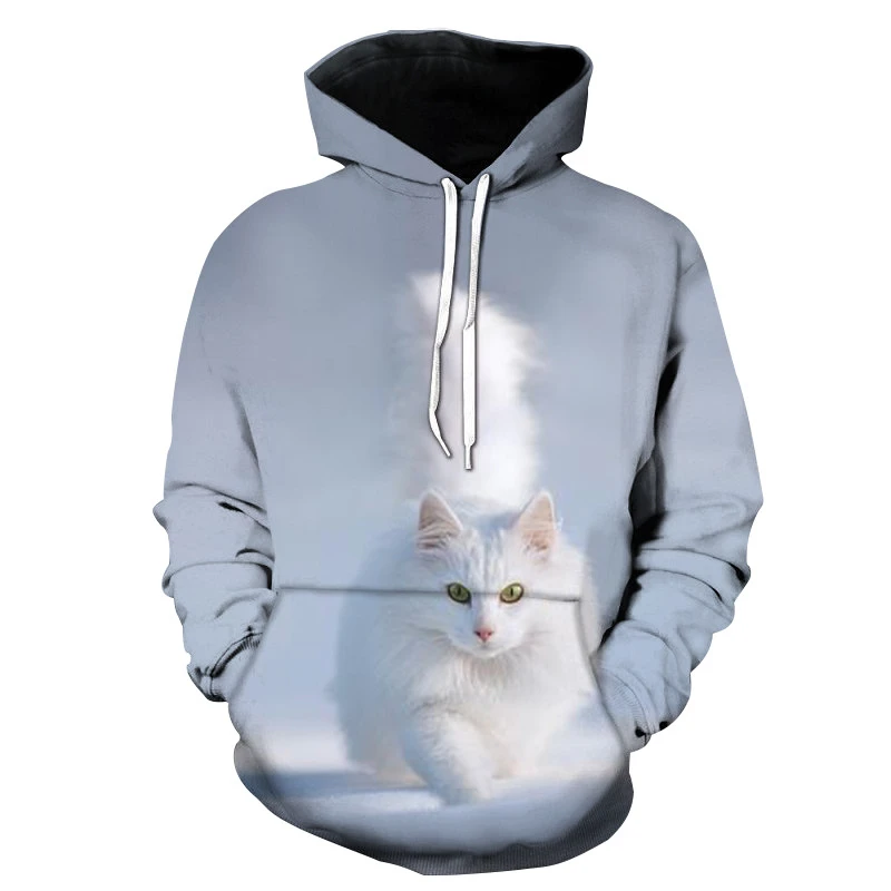 

Animals 3D Cute Cat Hoodie Spring Autumn Pullover Hoodie All Matching Fashion Sweatshirts Ladies Men Ladies Unisex y2k clothing