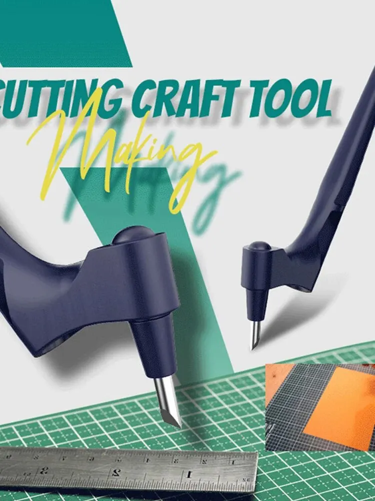 Paper Cutting Knife 1PC Craft Cutting Tools Triangle Ruler 360 Degree Rotating Blade Stainless Steel