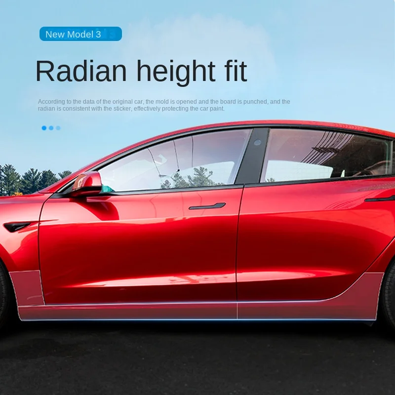 For Tesla Model 3 Highland 2024 Front Door Rear Door Extended Protective Film Invisible Car Clothing TPU Lamp Film SetDecoration 5