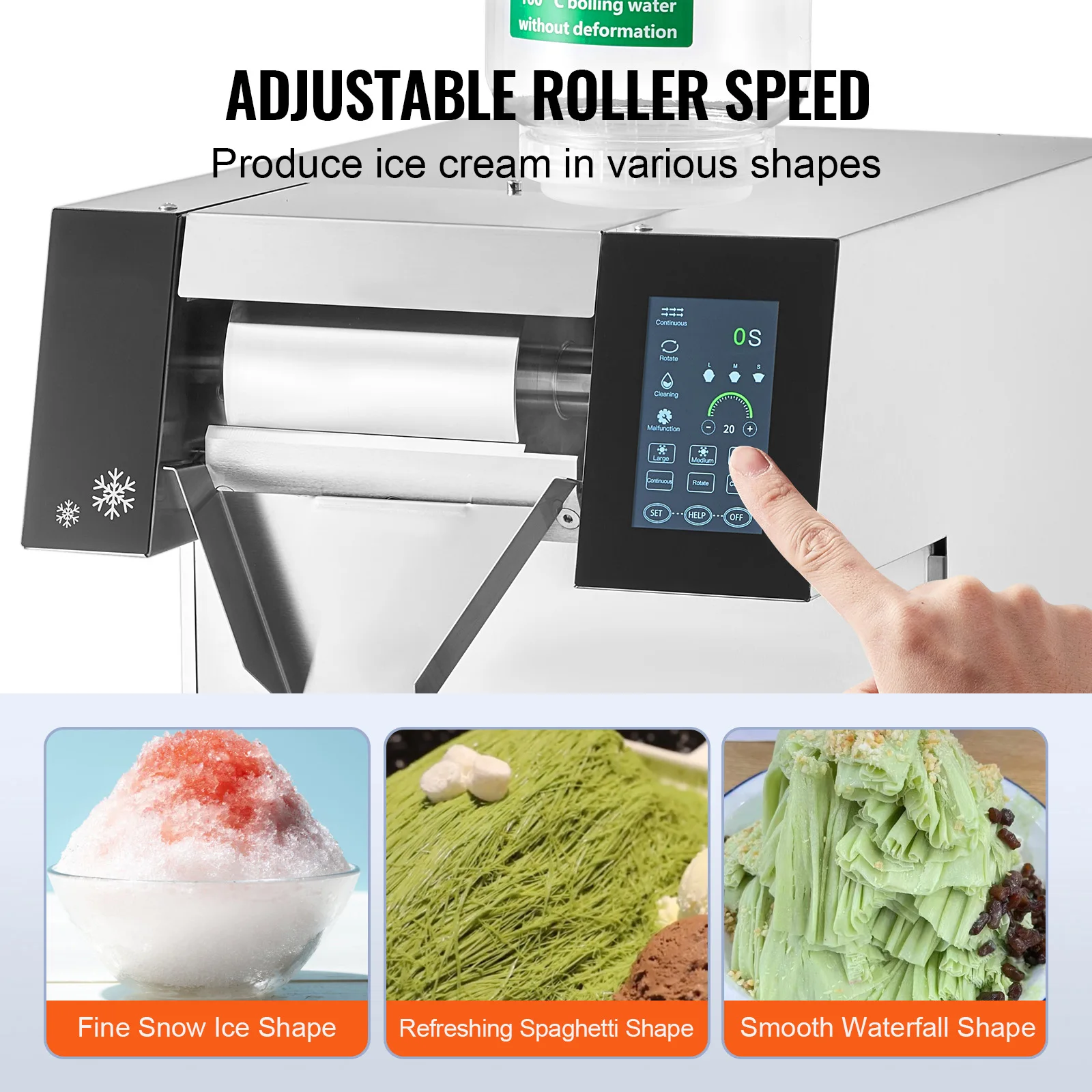 Stainless Steel Commercial Snowflake Ice Machine for Tea Shops and Cafes