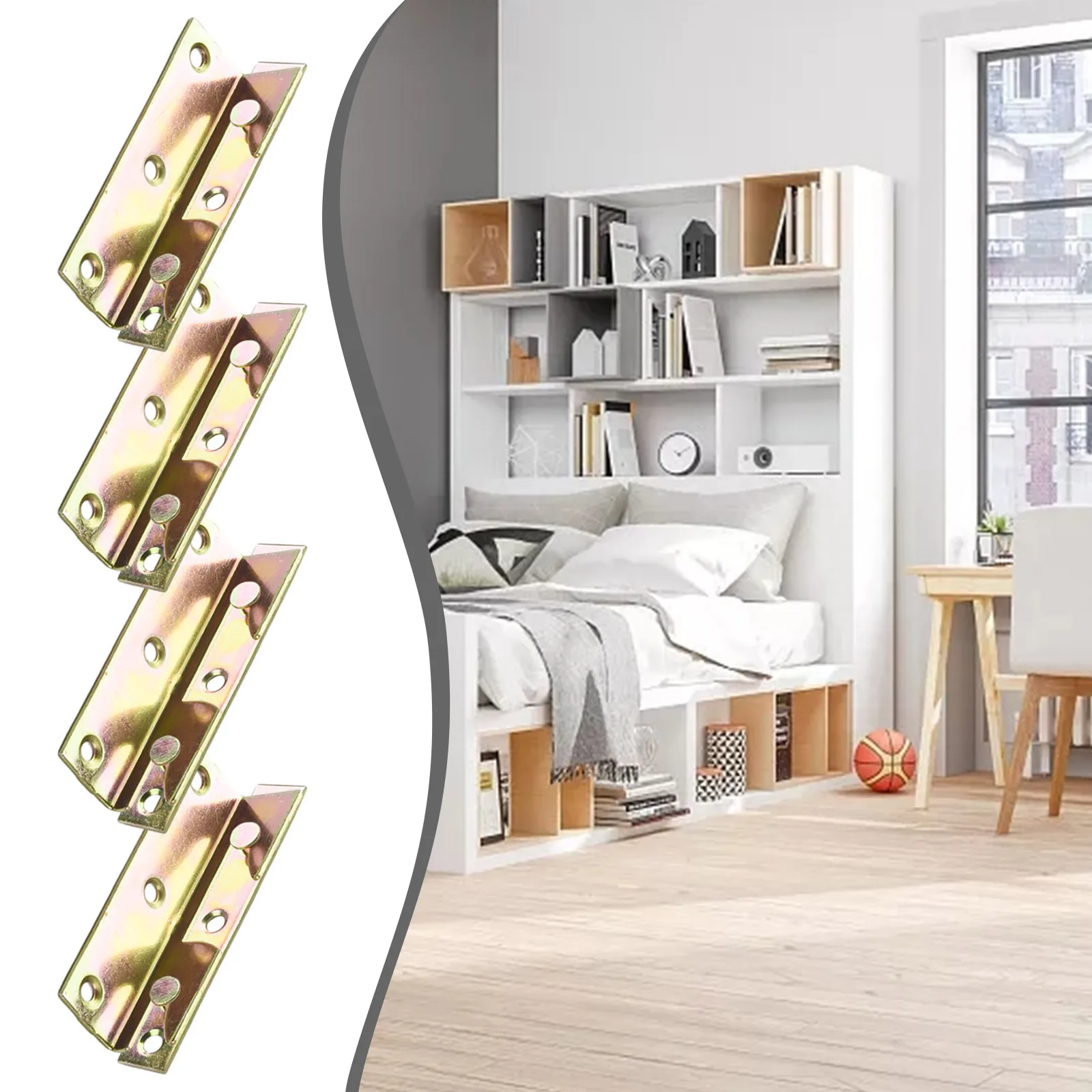 

Bed Rail Hook Bed Rail Bracket Bed Bed Rail Bracket Fixing Connector Furniture Hinge Brass Connection Corner Bed Hinge