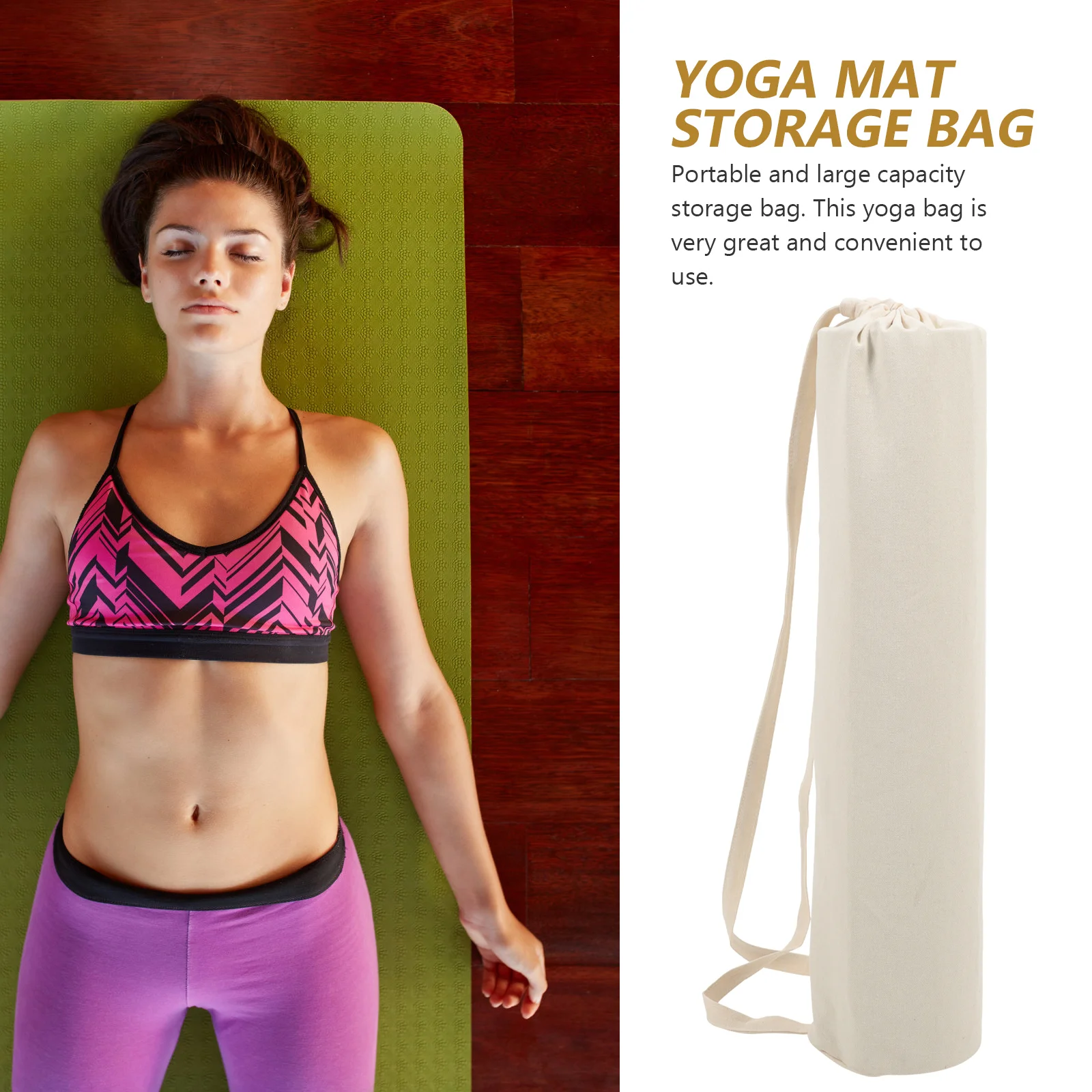 Duffle Bag Yoga Mat Storage Pouch Sports Bags and Carriers Fits All Your Stuff White Carrying Mats Man