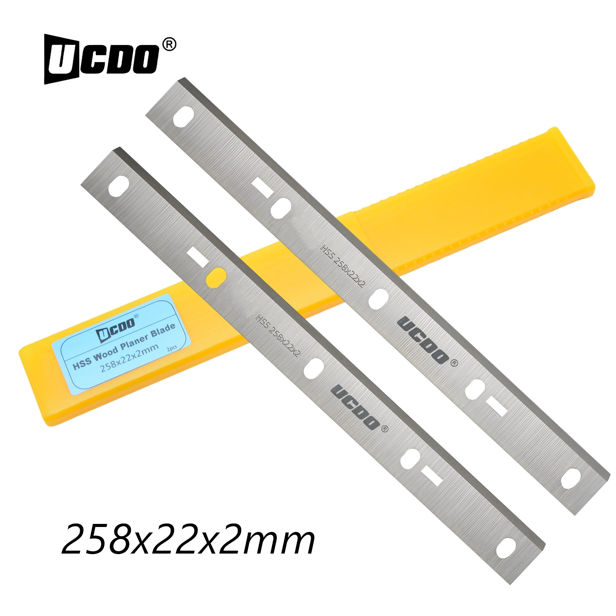 Ucdo 1 Paio Hss Pialla Blade 258X22X2Mm Spessore Pialla Coltello Pezzo Di Ricambio Per Scheppach Hms1070 Bernard Pt-250