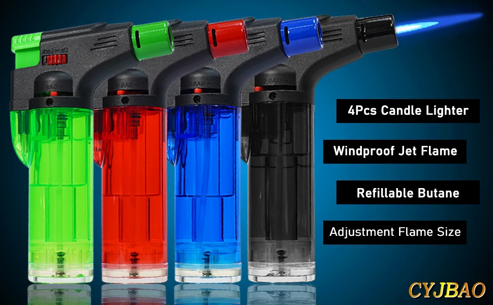 ライタージェットトーチライター、ポータブル防風ライター、ブタン燃料詰め替え可能なソフトジェットフレームライター、目に見える欄間付き トーチライター、ジェットフレームライター  詰め替え可能なガスブタンライター、目に見える燃料タンク付き、防風性、調整可能な炎 ... 防風メタルライター 防風ジェットフレームライター 詰め替え可能ブタンライター ジェットフレームトーチ シガーライター 男性喫煙者への