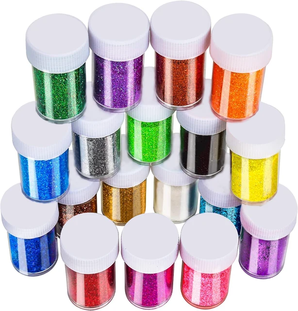18 Packs Glitter, Resin Glitter Shake Jar, Extra Fine Glitter for Resin Nail Art Crafts Tumbler Scrapbook Jewelry Making