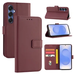 Elegant Faux Leather Flip Wallet Phone Case with Card Slot - Universal Fit - Galaxy S20 FE (Wine Red)