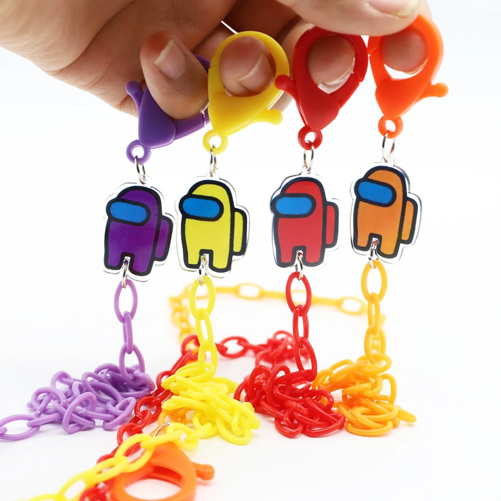 Face Mask Chain For Children Acrylic Fashion Sunglasses Lanyard Cartoon Spaceman Strap Trendy Eyeglass Holder Strap Hang on Neck