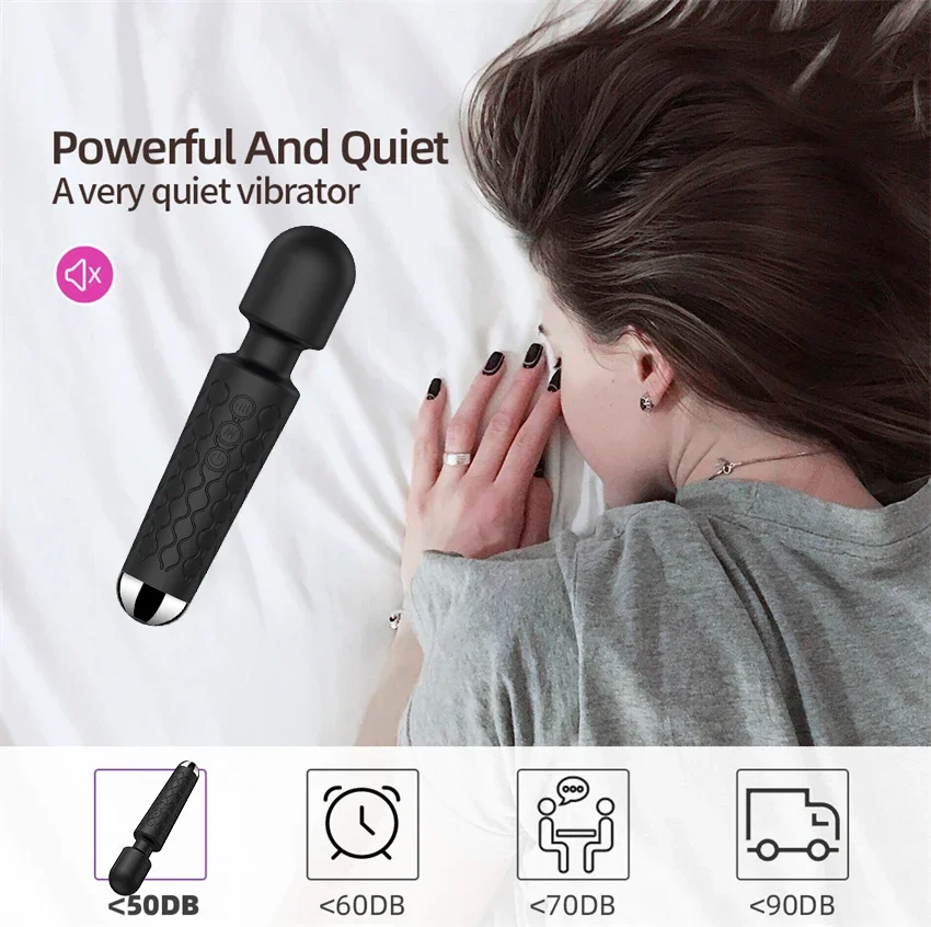 20 Modes Strong Vibration Mini Vibrator Magic Stick USB Charging Massager Clitoris G-Spot Vibrators Sex Toy For Women Adults 18