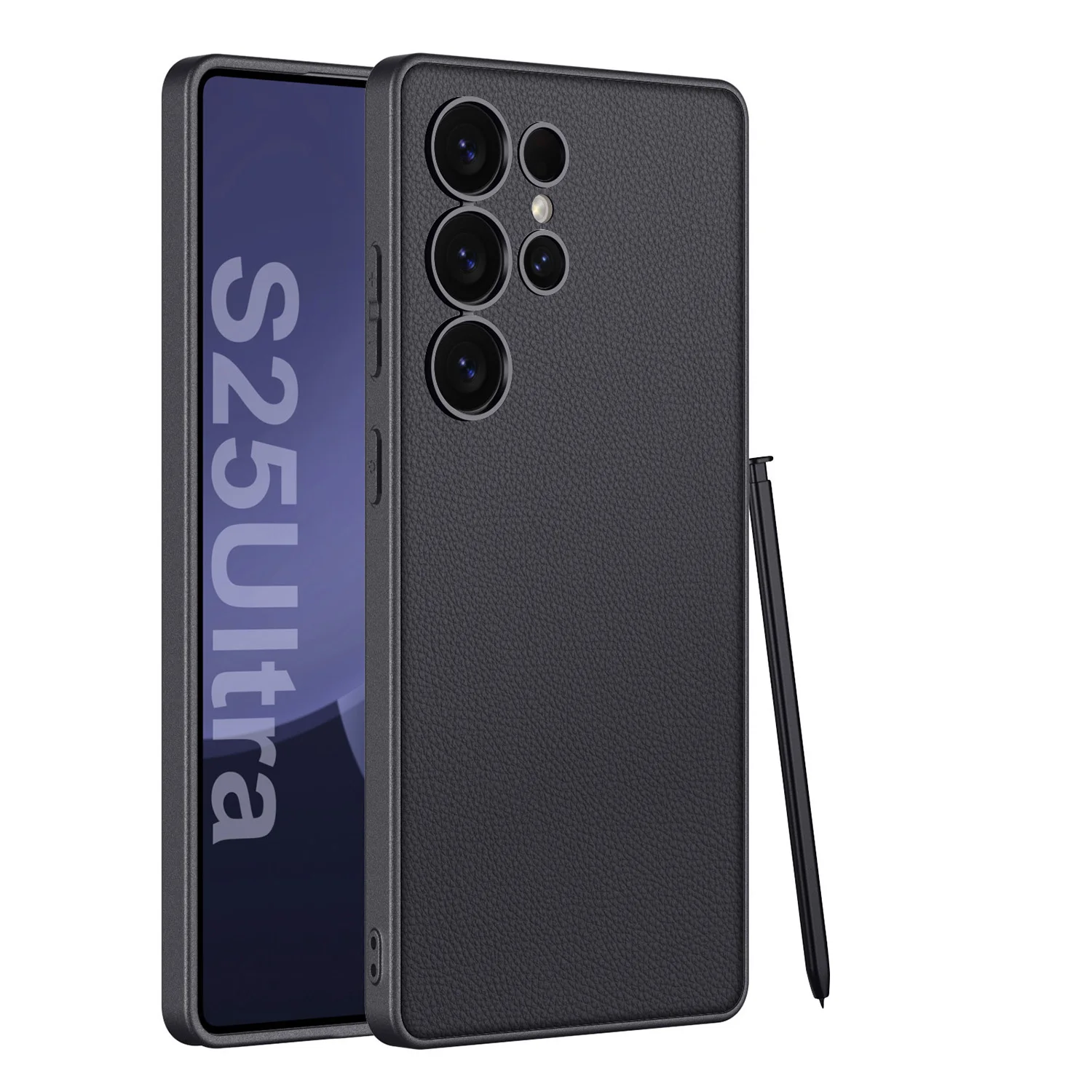 Elegant Metallic Paint Leather Case - Slim Protective Cover with Soft Edges