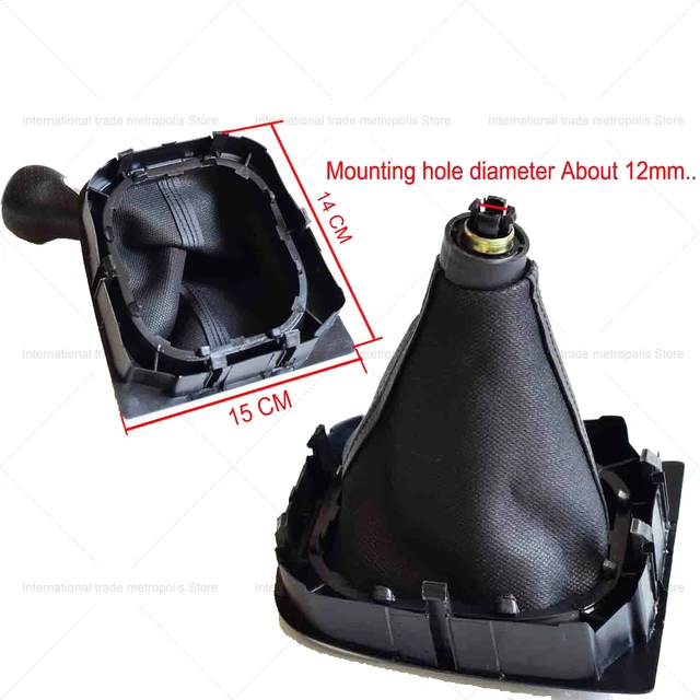 Pomello Cambio Auto 5 Marce Per VW Golf 6 MK5 MK6 Jetta 2005-2014 - Nero In Pelle Sintetica - Foto 6