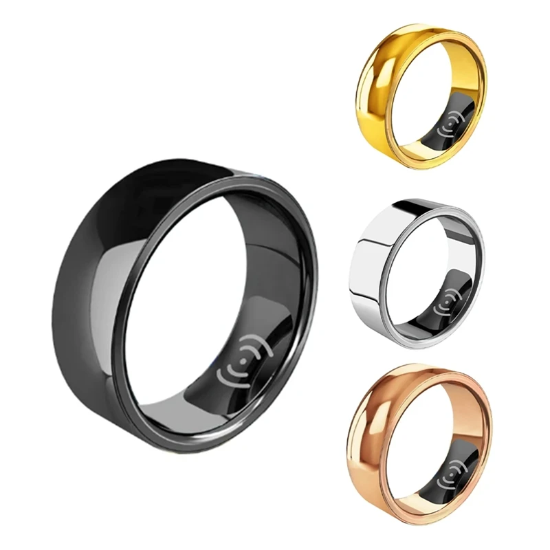 

Smart Ring Health Monitor For Men Women Bluetooth Blood Pressure Heart Rate Sleep Monitor Ip68 Waterproof