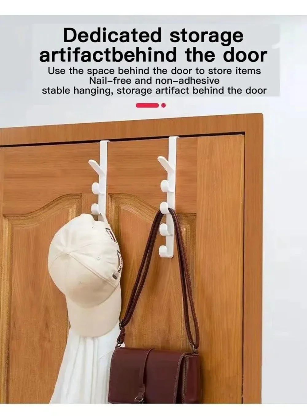 Description Picture 2 of itemHooks Over The Door 5 Hooks Home Bathroom Organizer Rack Clothes Coat Hat Towel Hanger Bathroom Kitchen Accessories