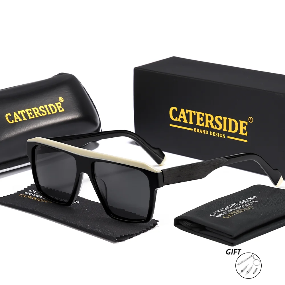 CATERSIDE Optische Sonnenbrille für Herren, Premium-Acetat-Rahmen, individuelle Brillen für Damen, Sonnenschutz, UV400 – Detail 6