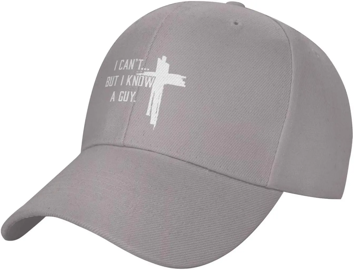 

I Can't But I Know A Guy Distressed Baseball Hat for Women Funny Washed Cotton Adjustable Hats