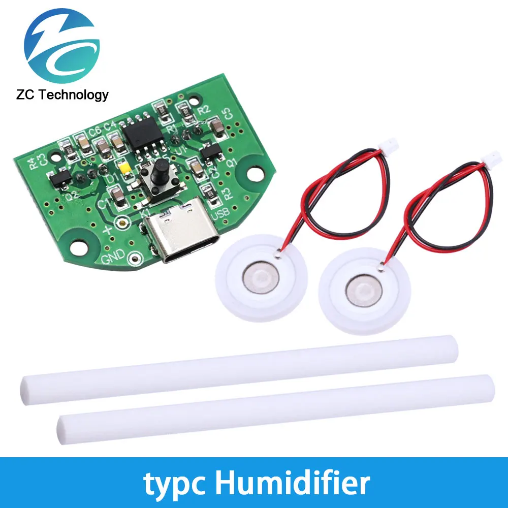 Compact USB Mini Humidifier DIY Kit with Mist Maker and Atomization Features