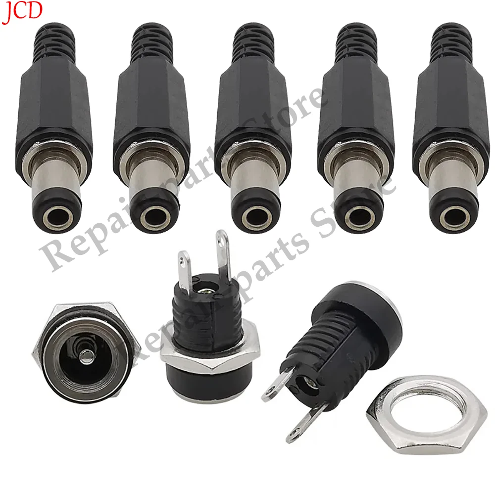 10 Stück Gleichstrom 2,1 1, 5 2,5x5,5mm Steck verbinder Gleichstromst ecker Stecker Buchse Buchse Mutter Schalttafel einbau Gleichstrom adapterst ecker – Detail 14