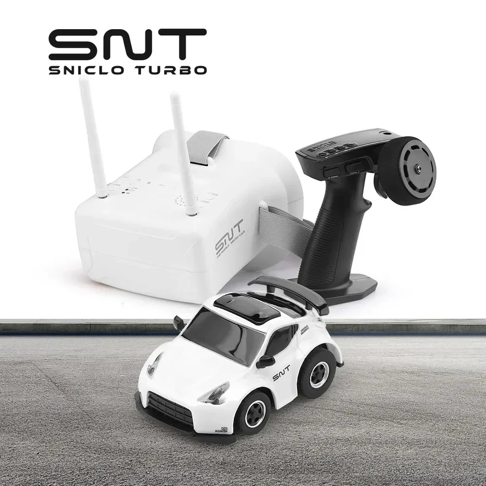 SNT 1:100 Q25-370Z FPV RC Car with Goggles Micro RC Desk Race Table Car Remote Control Car Magnetic Attraction FPVBOX RACE 25mW 6