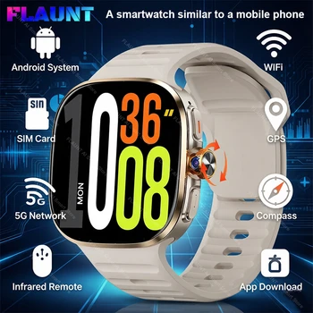 Nuovo Smartwatch 4G GPS 2026 con Schermo AMOLED da 2.16", Fotocamera, WiFi, NFC, 32GB ROM, Batteria da 2100mAh, Supporto SIM, Videochiamate, Orologio Intelligente per Uomini e Donne