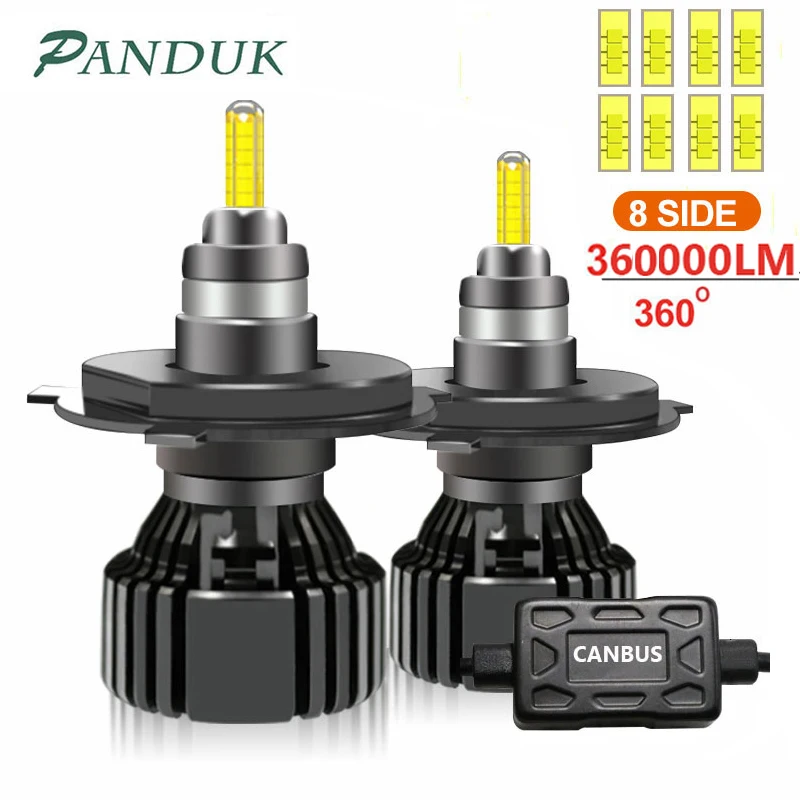 

PANDUK 360 H4 H11 LED 360000LM 620W Canbus 9012 HIR2 H7 H1 H3 H8 D1S D2S HB3 9005 HB4 9006 Led Car Headlight 6000K Fog Lamp 12V