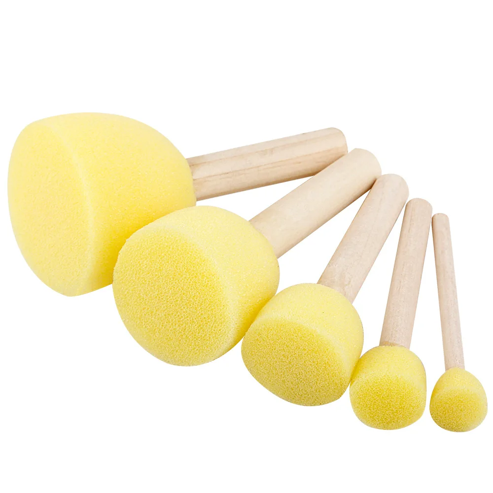 21PC Painting Sponge Brush Set Children Drawing Toys EVA Stamp Art Rubbings Graffiti Roller Tools Early Education DIY Puzzle Toy