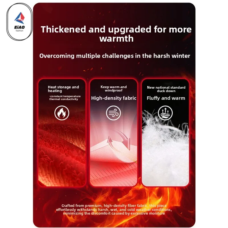 2026 Ski Men Down Pants Thi Warm Du Down Loose Fit Winter Snow Peak Trousers Women Mid Waist Long Pants Harlan Sle Elastic Waist