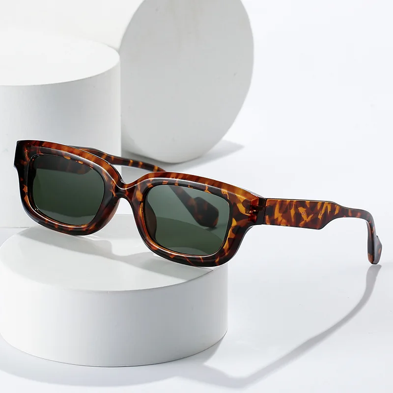SO&EI Retro Small Rectangle Sunglasses Women Candy Colors Shades UV400 Square Men Sun Glasses_voghion.com