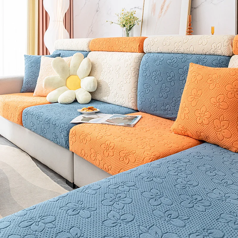 

Modern Fleece Jacquard Warm Sofa Covers, High Elasticity, Anti Dirt Sofa Cushion Cover, Anti Cat Scratch Couch Cover for Home