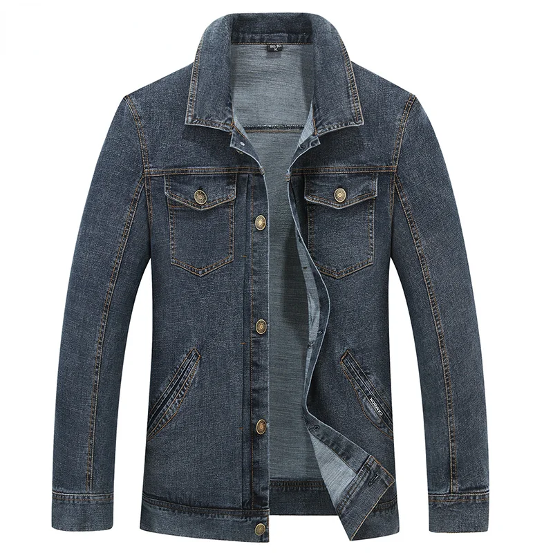 

Oversized 8XL 7XL 6XL Men's Denim Jacket 2023 Autumn New Loose Motorcycle Jeans Coat Classic Casual Plus Size Brand Man Clothes