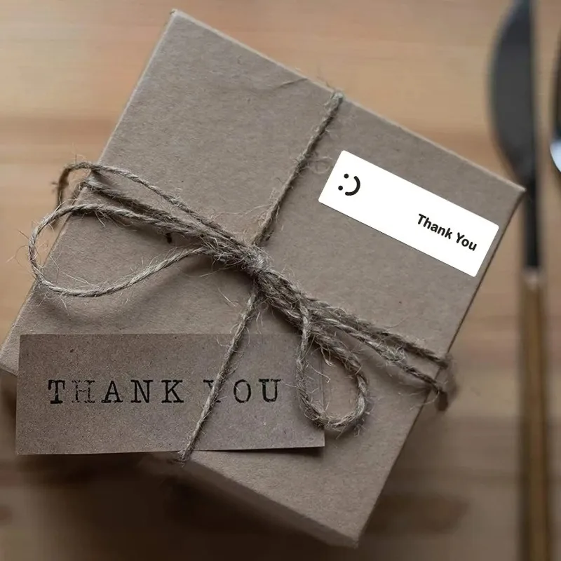 Smiling Face Black and White Seal Stickers, Homemade Packaging, Decorative Labels, Gift Ideas, Interesting and Practical