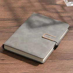 Luxurious Personalized Vintage A5 Leather Notebook - Ideal for Professional and Academic Use (Light Grey)