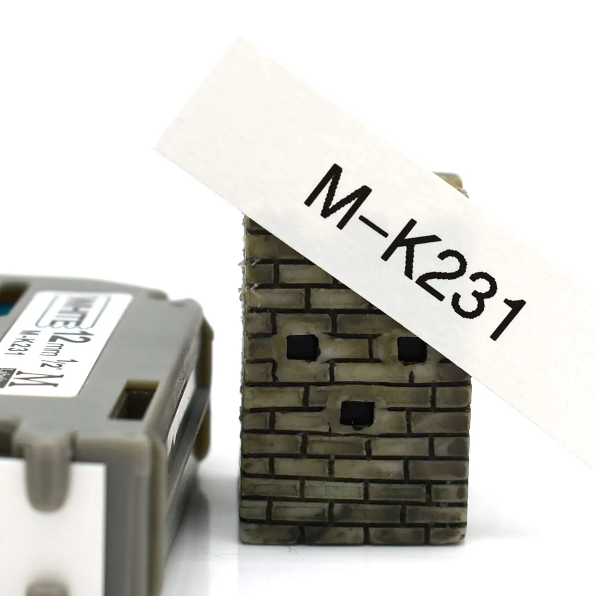 Фото 12 мм M labelTape MK231 Φ MK131 MK631, совместим с принтером Brother P-Touch для создания этикеток №5