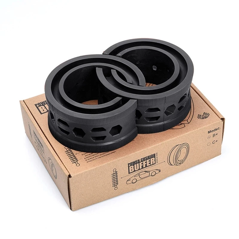 

4Pc Car Shock Absorber A/B/C/D/E Type Springs Bumpers Universal Auto Shock Absorber Spring Cushion Black