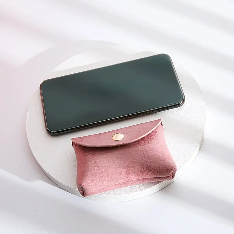 Simple Cute Coin Purse Portable Mini Data Cable Headphone Credit Card Mobile Phone Data Cable Key Organizing Bag Leather Wallet coin purse coin wallet change bag