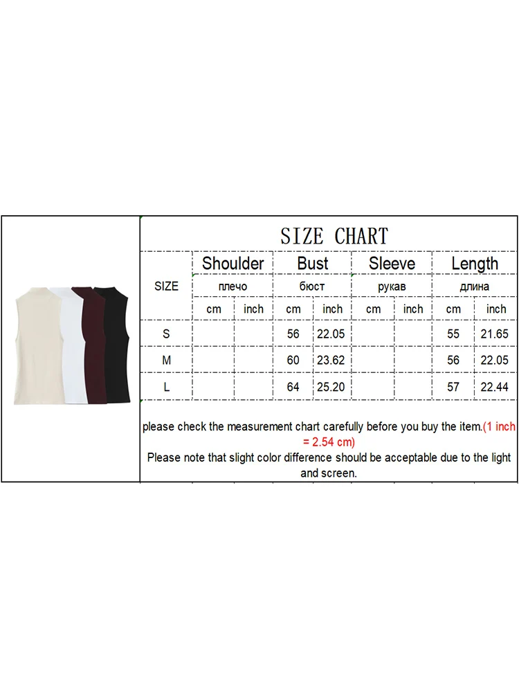 Women Solid Stand Neck Tank Top 2025 New Casual Fashion Basic Style Elastic Sleeveless Crop Tops Elegant Ladies Slim T-Shirt