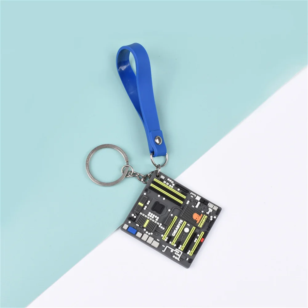 Creative Motherboard Circuit Board Keychain Cute Silicone Cartoon