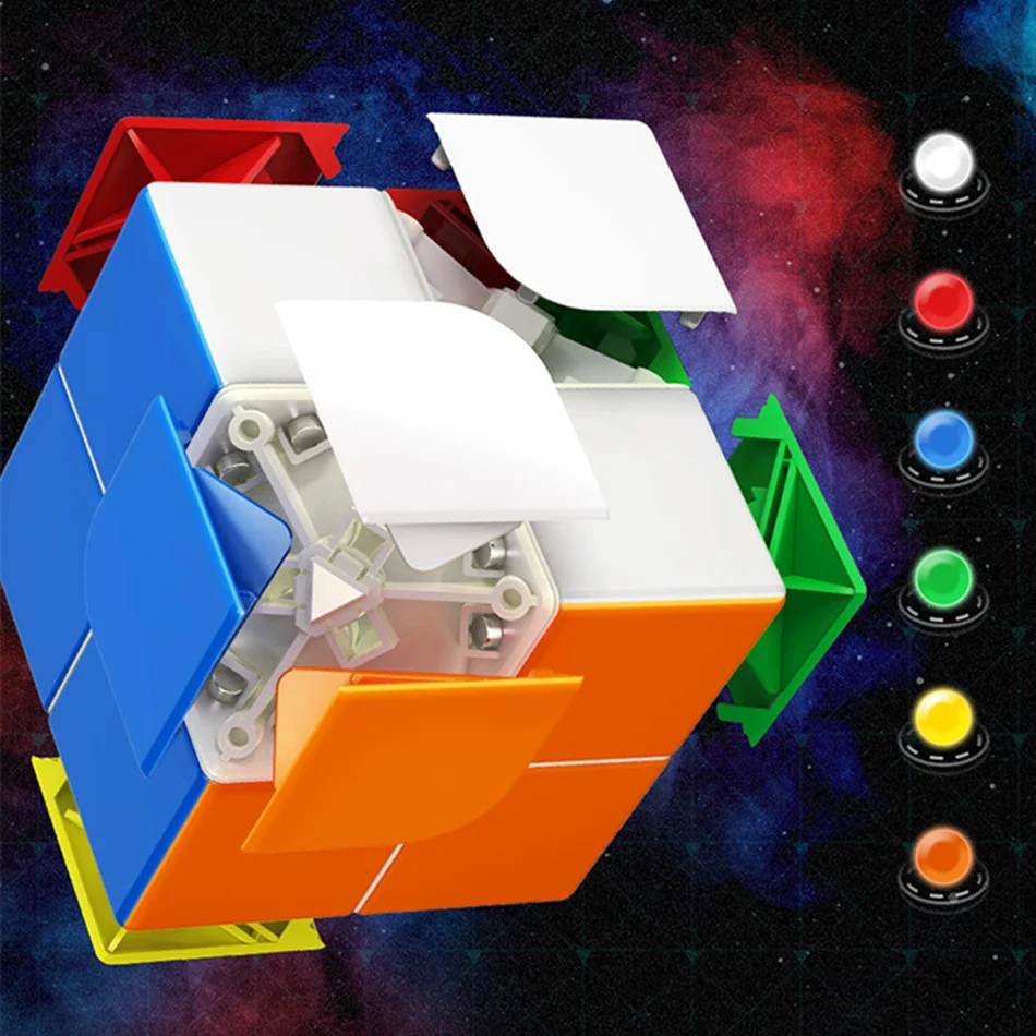 Moyu RS2M V2 마그네틱 매직 큐브, 2x2x2, 2x2 매직 큐브, RS2 M V2 마그네틱 큐브, 2x2 스피드 퍼즐 장난감, 어린이용